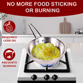 DesiDine Triply Stainless Steel Frypan